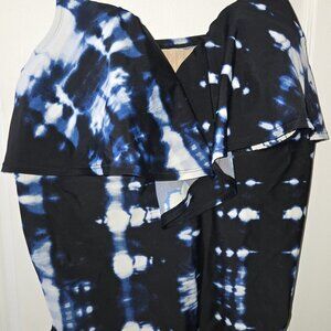 Cacique Balconette Ruffle Tie Dye Swim Tank Sz 42DD